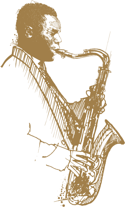 Download Picture Black And White Stock Gospel Radio - Saxophonist PNG ...