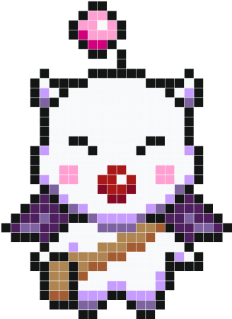 Download Moogle - Pixel Art PNG Image with No Background - PNGkey.com