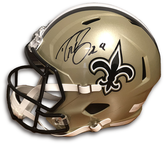 Download Drew Brees Autographed Helmet - 1976-99 Throwback Pro Line 