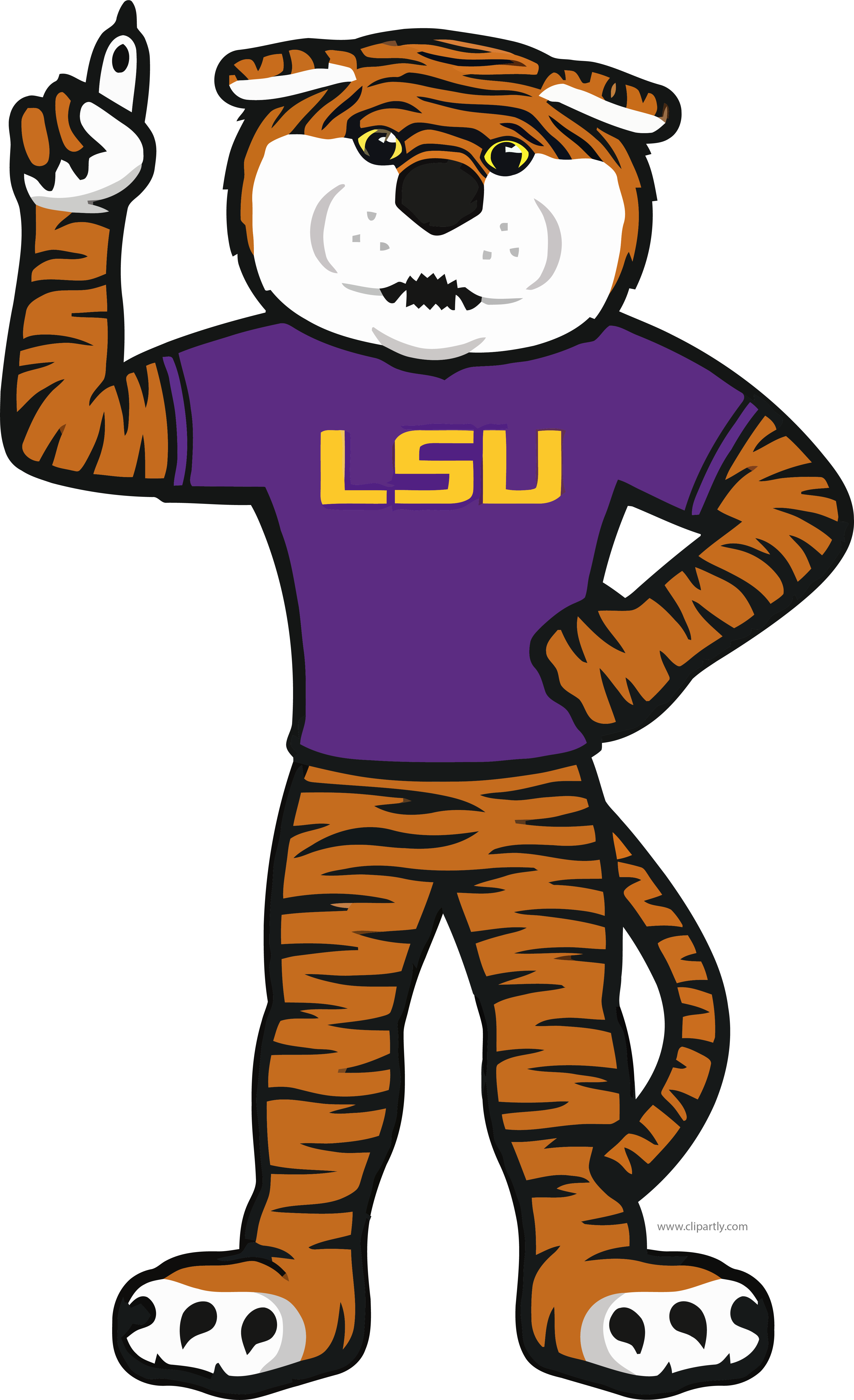 Lsu Tigger One Clipart Png Download - Lsu Tigers Mascot Logos - Free ...