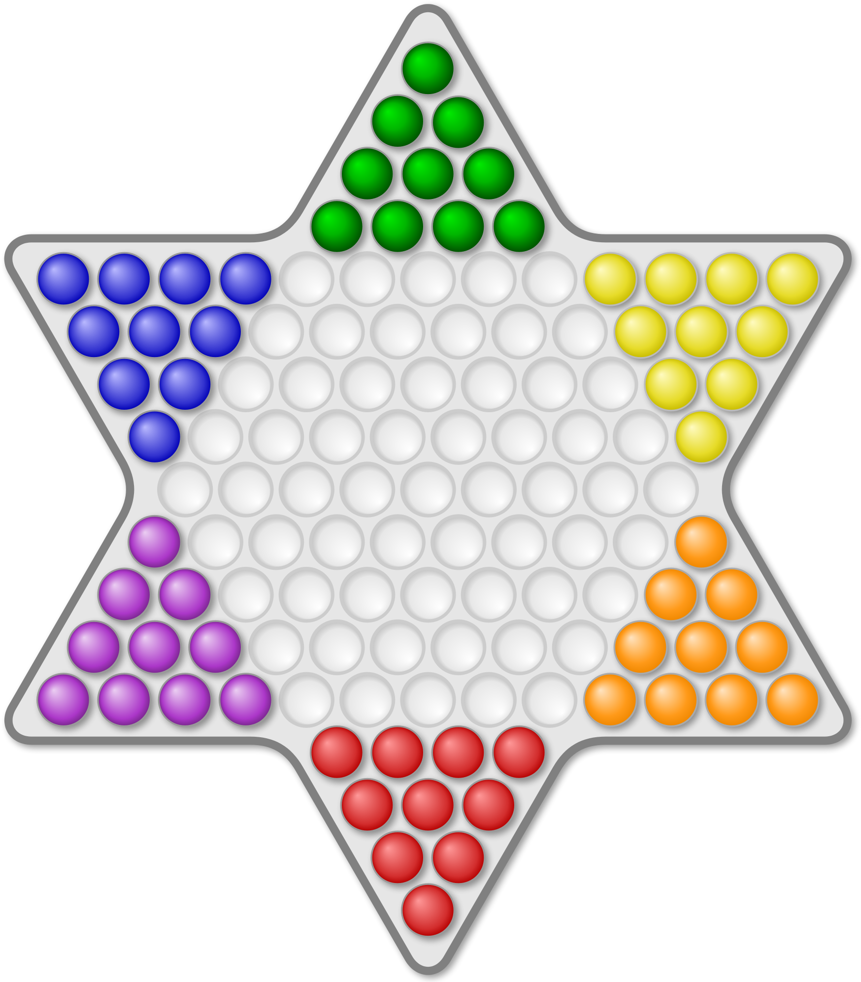 Download Open - Chinese Checkers Printable Template PNG Image with No ...