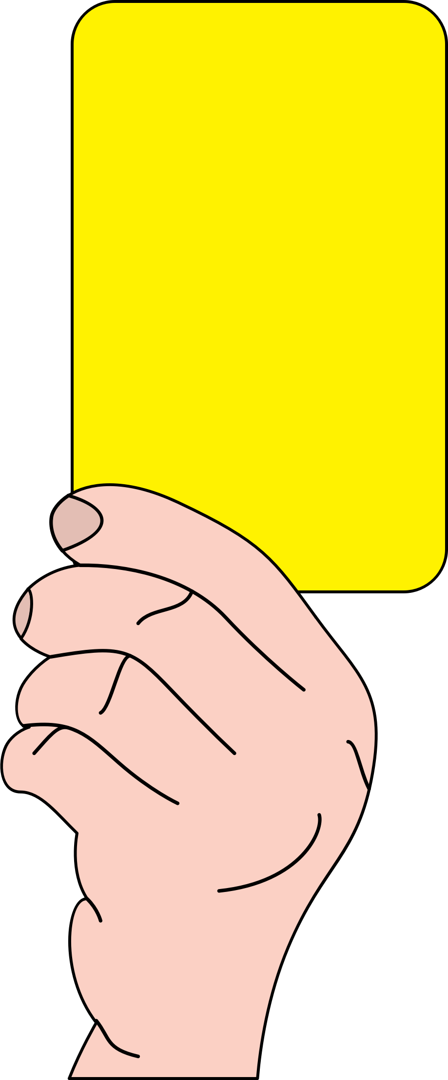 This Free Icons Png Design Of Referee Showing Yellow (919x2217), Png Download