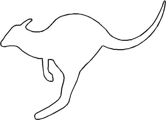 Kangaroo Outline - Png White Kangaroo - Free Transparent Png Download 