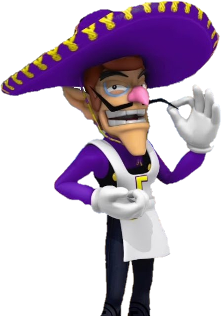 Waluigi Moustache Png - Waluigi Taco Stand Png. 