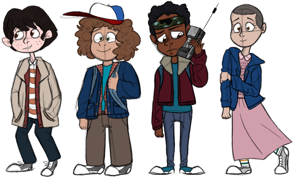 Download The Demodogs Overwhelm The Lab - Stranger Things Cast Cartoon ...