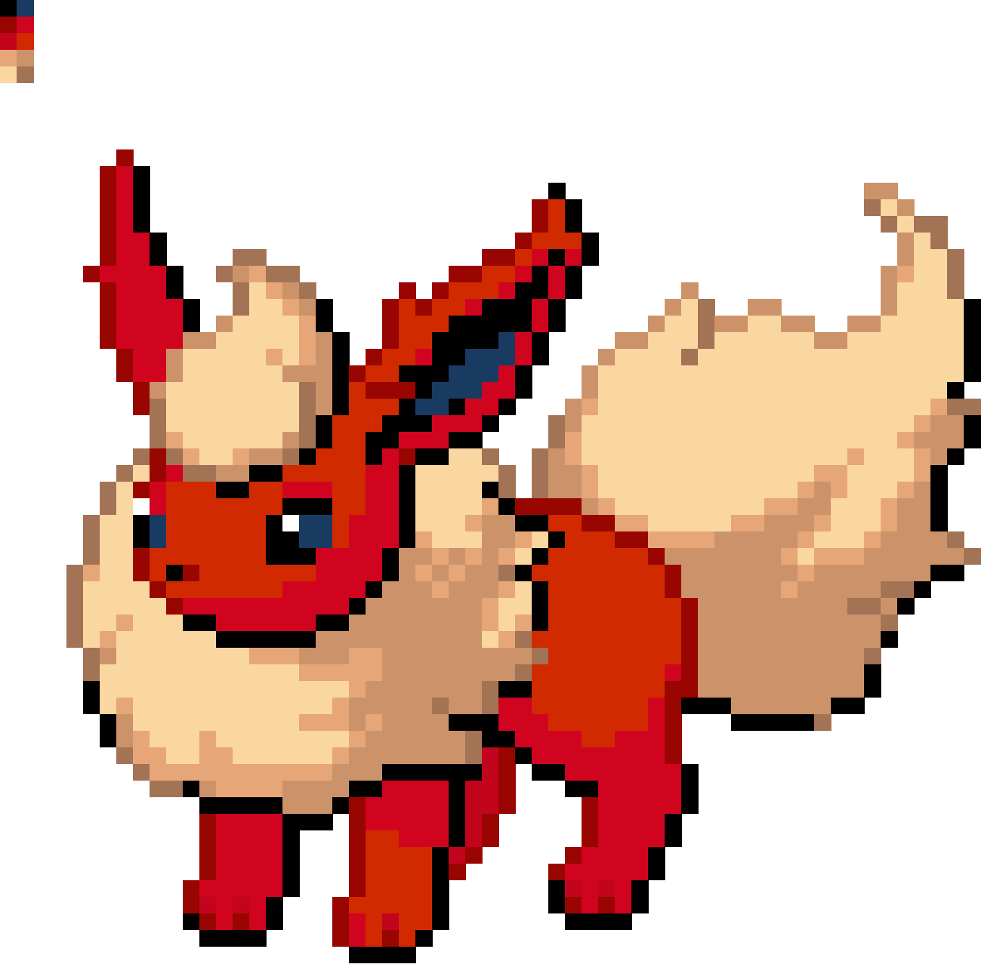 Download Flareon Pixel Art Grid PNG Image with No Background - PNGkey.com