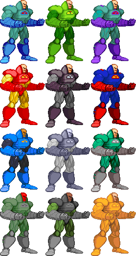 Lex Luthor Palettes - Lex Luthor Sprite Sheet - Free Transparent PNG ...