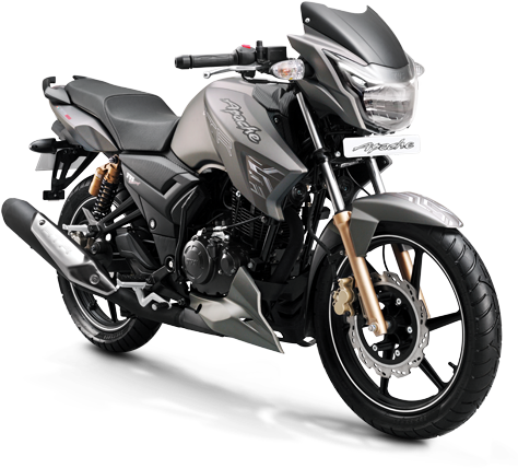 180 Gray Matte - Apache Rtr 160 2017 Model - Free Transparent PNG ...