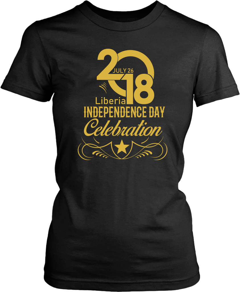 Download Liberia Independence Day Women's Gold Text T-shirt - <3 Country  Music (ladies) - District Made Womens PNG Image with No Background -  