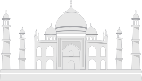Download Black Taj Mahal Background - Taj Mahal Clip Art Png PNG Image with  No Background 