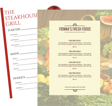 Menu Templates Ranging From Rustic Homestyle To Modern - Extensive Food Guide For Healthy Hair: Foods, Diet (489x475), Png Download