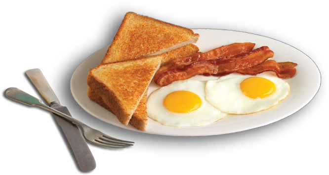 Download Transparent Images Pluspng Classic - 2 Eggs Bacon And Toast ...