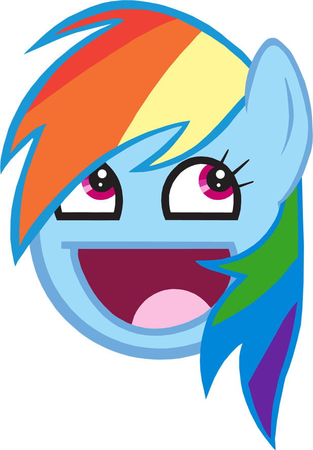 Download Rainbow Dash Awesome Face Rainbow Dash Troll Face Png Image With No Background Pngkey Com - epic troll face roblox troll meme on meme