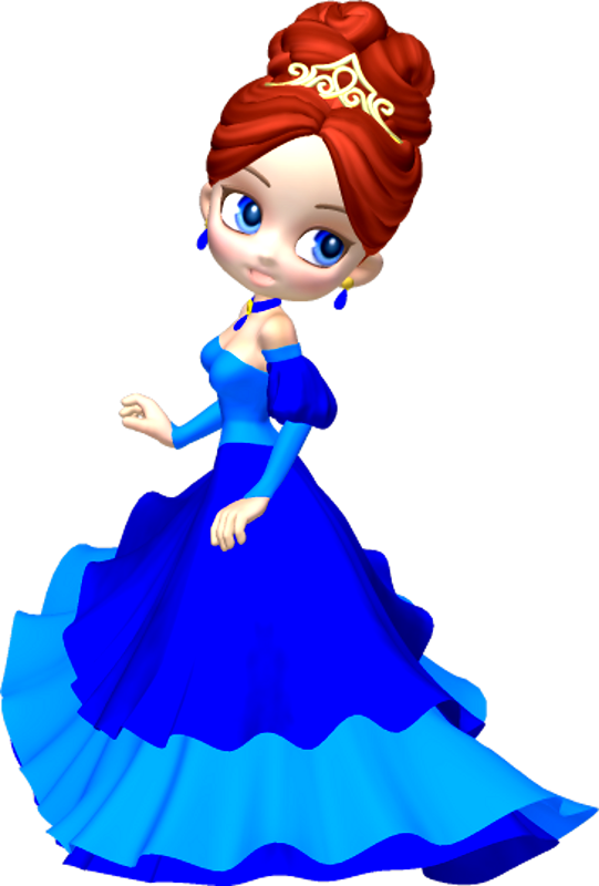 In Blue Poser Png By Clipartcotttage On - Princess Clipart Png (541x800), Png Download