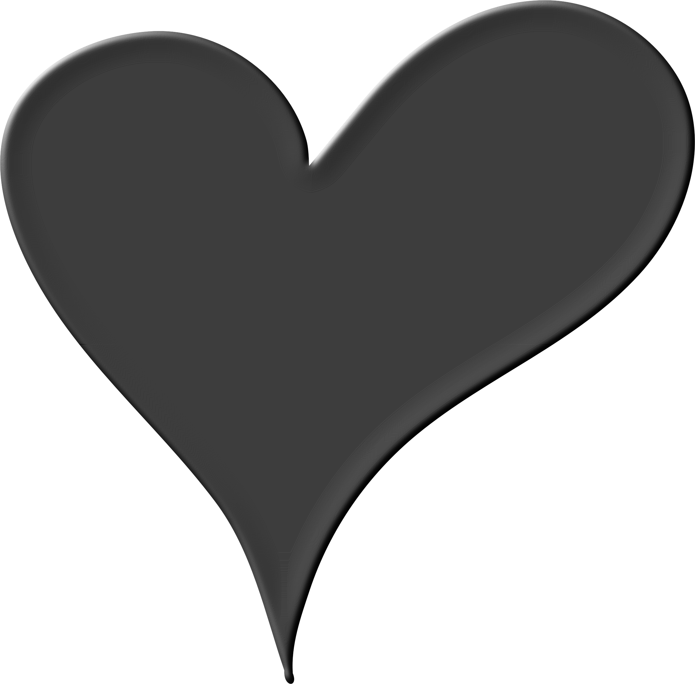 Download Black Heart Png Pic - Heart Png Black And White PNG Image with No  Background 
