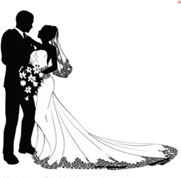 Download Wedding First Off - Modern Wedding Couple Silhouette PNG Image  with No Background 