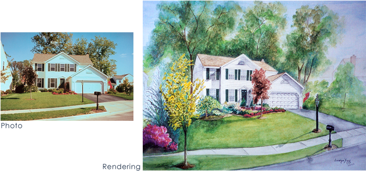 Home Portrait By Loraine King - Painting (774x338), Png Download