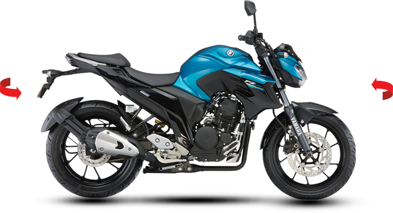 Download Yamaha Fz 25 Bike 360 View Yamaha Fz25 Vs Dominar 400 Png Image With No Background Pngkey Com