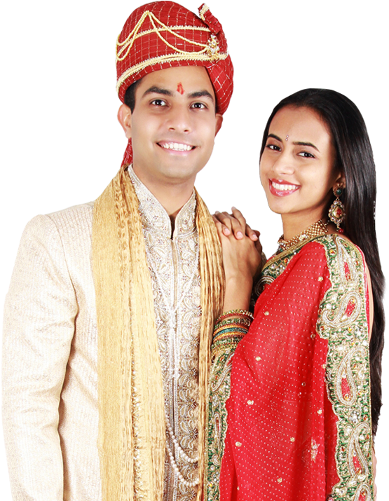 Download Dulha Dulhan Png - Traditional Indian Couple PNG Image with No  Background 