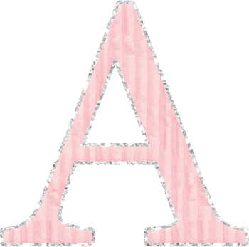 Download Abecedario Rosa Con Orilla De Glitter Plateado - Alphabet PNG ...