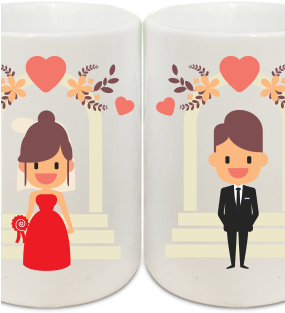 Download Cute Couple Coffee Mug Cute Couple Coffee Mug - Design PNG Image  with No Background 