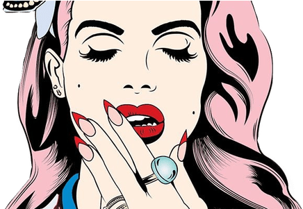 Pop Art Girl Png - Lana Del Rey Pop Art - Free Transparent PNG Download ...