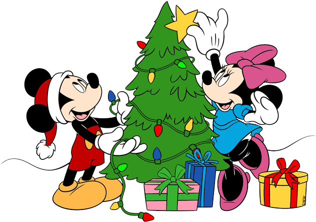 Mickey Christmas Tree Clipart - Mickey Mouse And Minnie Christmas ...