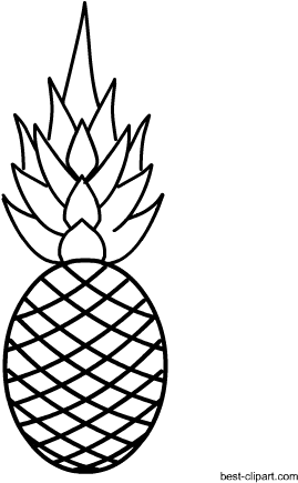 Download Black And White Pineapple Image Free - Fruits Black & White ...