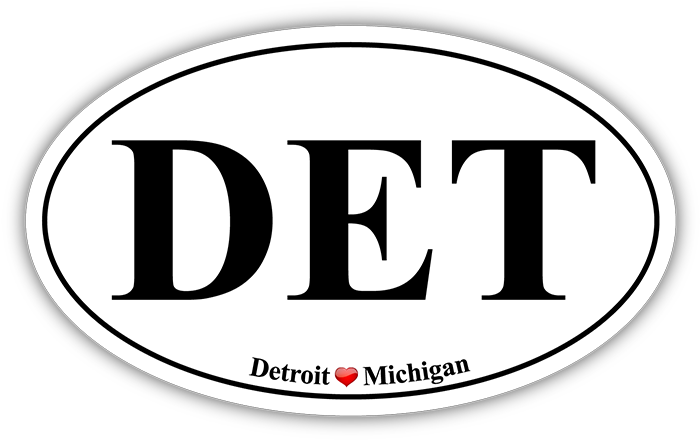 Download Detroit Michigan Oval Bumper Sticker - Esparreguera PNG Image ...