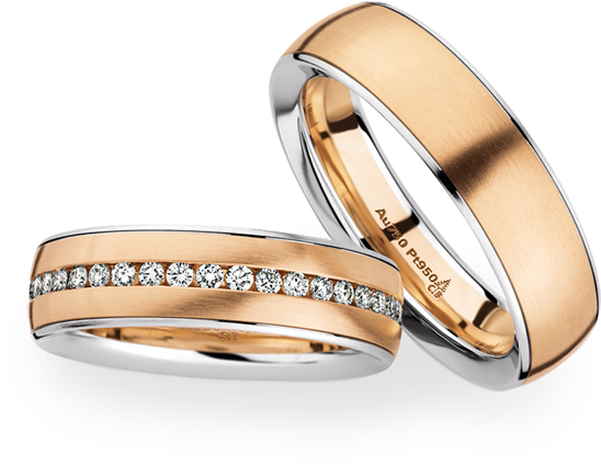 Download 1356109339 - Gold Platinum Wedding Bands Png Image With No 