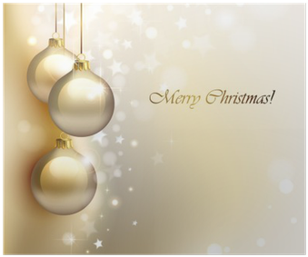 Download Christmas Background With Gold Evening Balls Poster - A Golden ...