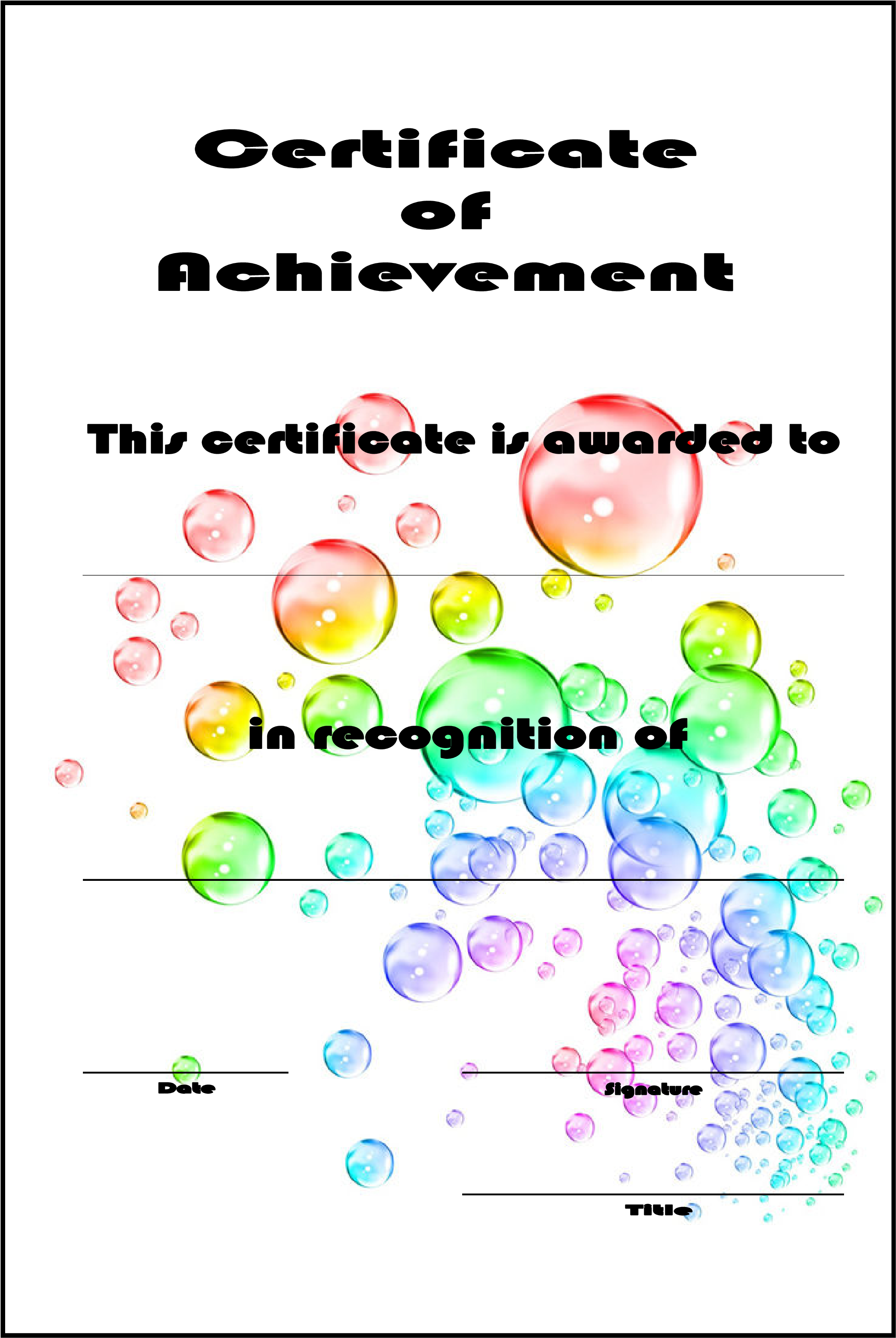 Download Certificate Of Achievement Example Main Image - Template PNG ...