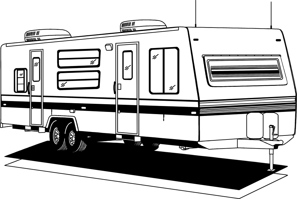 Download Clip Art Black And White Download Rv Trailer Clipart Camper Black And White Png Image With No Background Pngkey Com