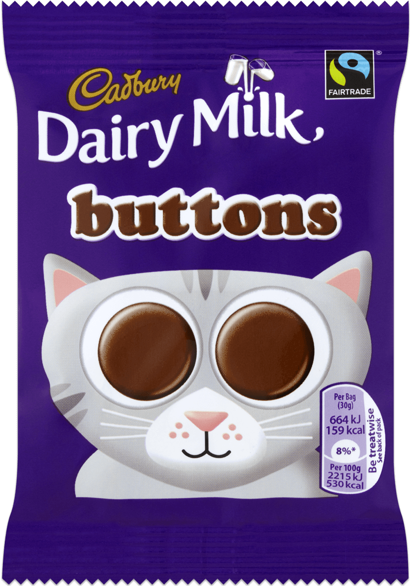 Cadbury Dairy Milk Buttons Bag - Cadbury Buttons - Free Transparent PNG ...