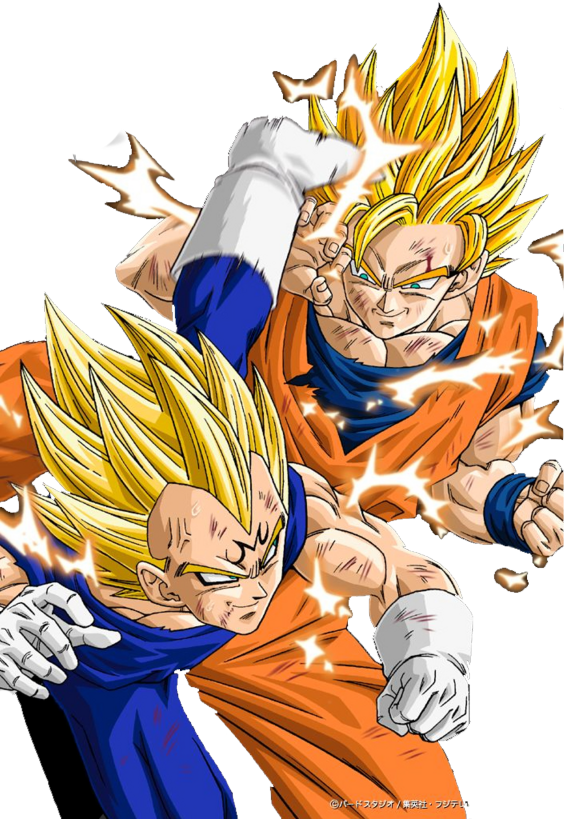 Goku Vegeta Png - Goku And Vegeta Ssj2 - 476x341 PNG Download - PNGkit