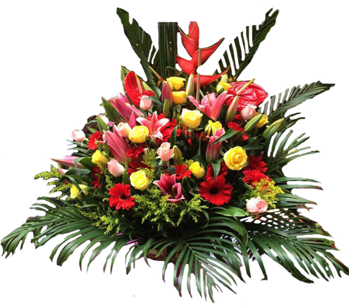 Download Full Bloom Flower Stand 盛放花架 - Bouquet PNG Image with No ...