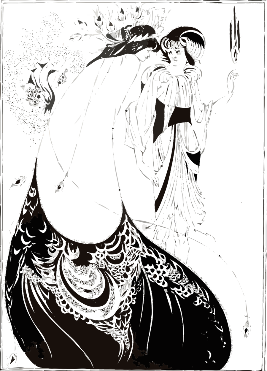 Download Aubrey Beardsley Clipart The Peacock Skirt Salome United ...