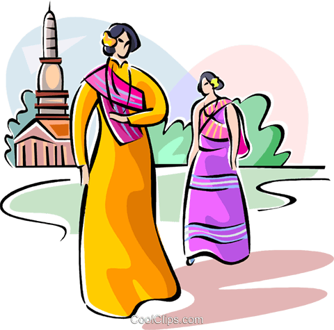 thailand national costume clipart png