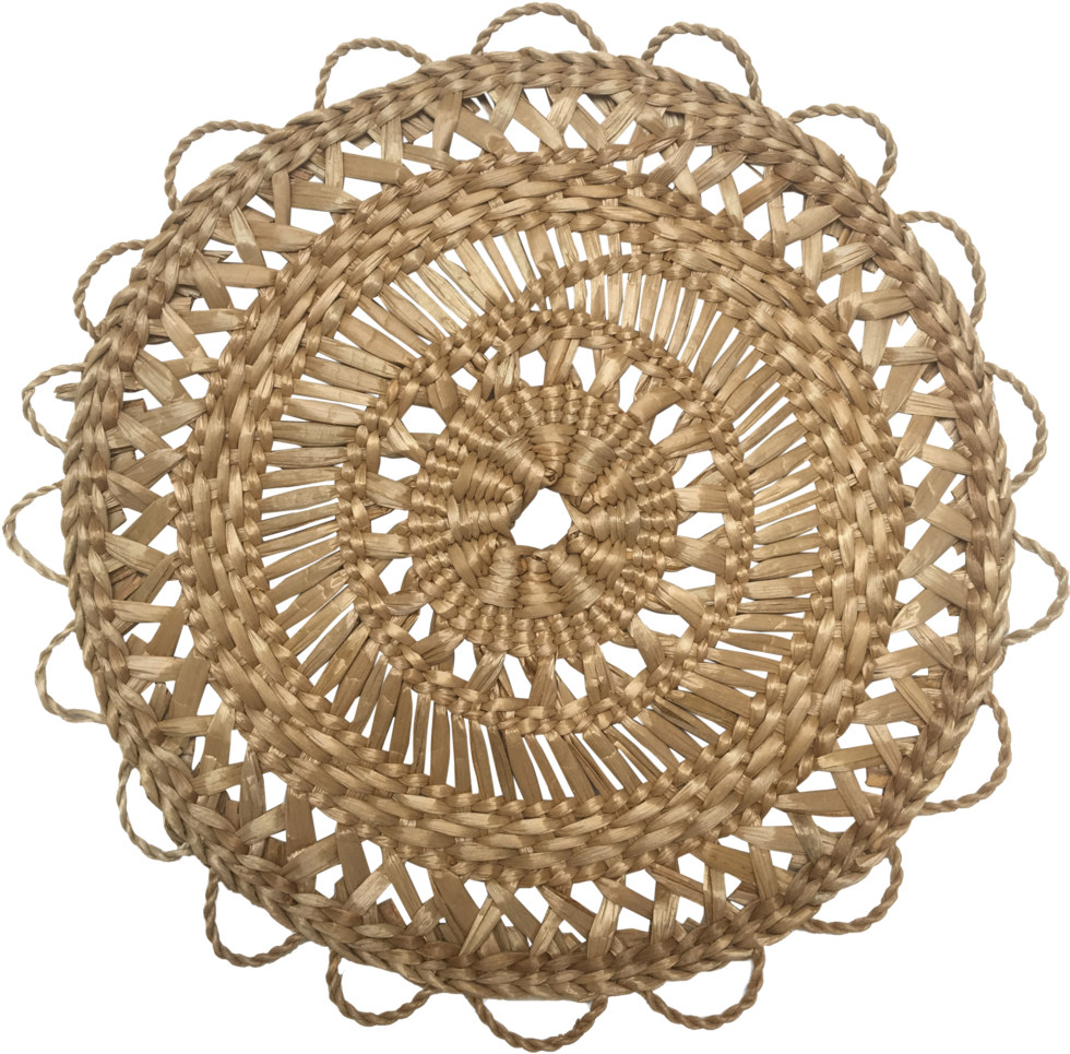 Download Scallop Edge Raffia Placemat - Raffia Png Image With No 