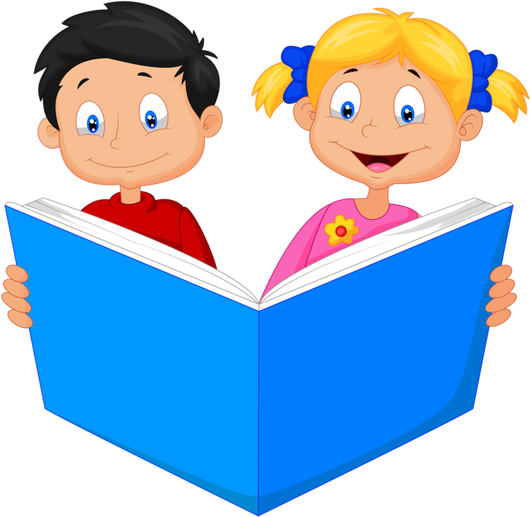 Read It - School Children Cartoon - Free Transparent PNG Download - PNGkey