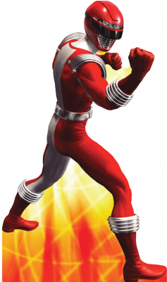 Red Power Ranger Stand-up (400x400), Png Download