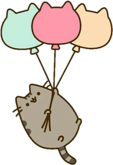 Pusheen Cat Clipart Happy Birthday Pusheen The Cat With Balloons