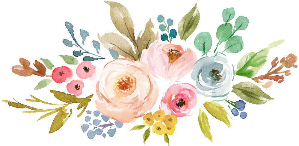 Ink Colorful Transparent Hand Painted Flowers Png - Watercolor Flowers