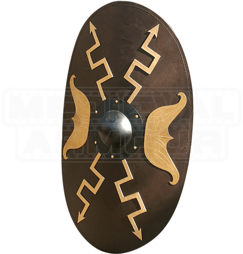 Wooden Oval Roman Shield - Roman Oval Shield - Free Transparent PNG ...