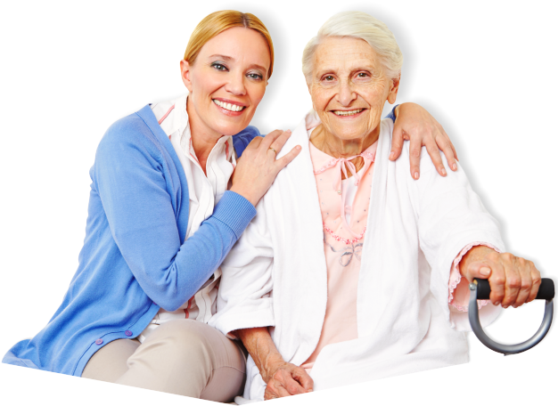 Download Elderly Woman With Her Caregiver - Home Care PNG Image with No ...