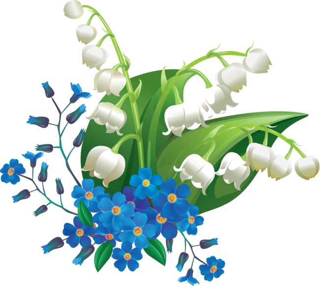 Forget Me Nots - Easter Cross (650x581), Png Download