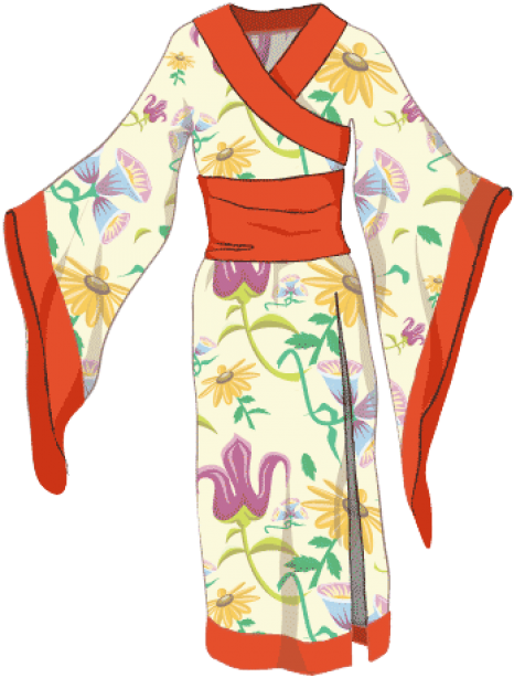 Free Png Kimono Png Images Transparent - Colorful Flower Pattern Wall 