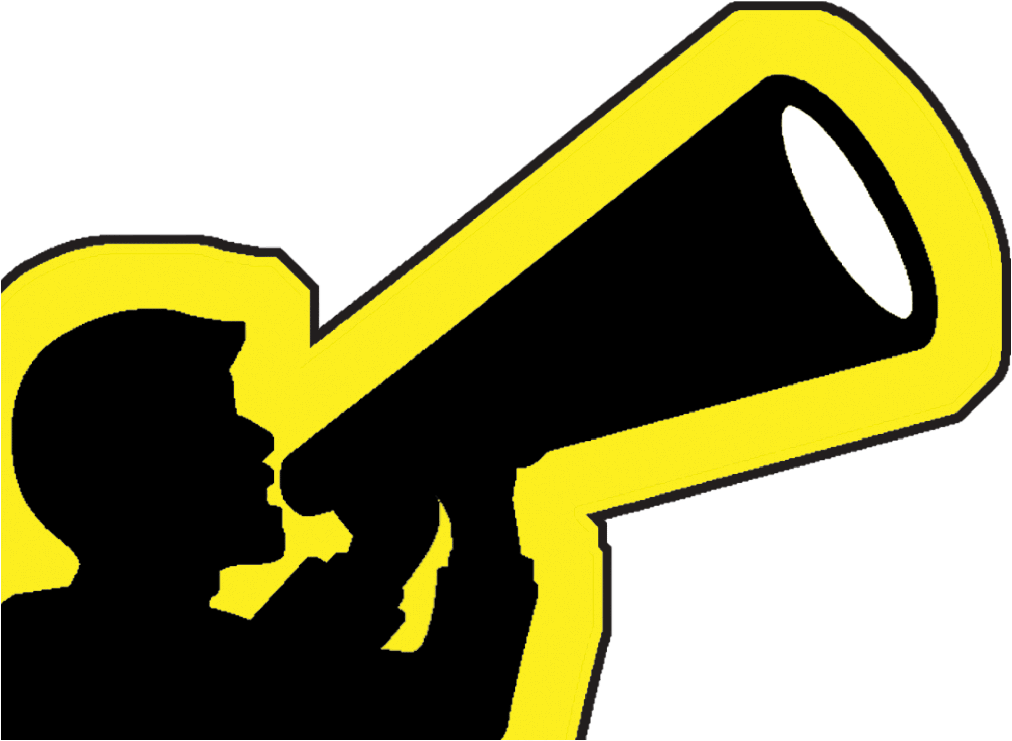 Megaphone Clipart Yellow (2048x1666), Png Download