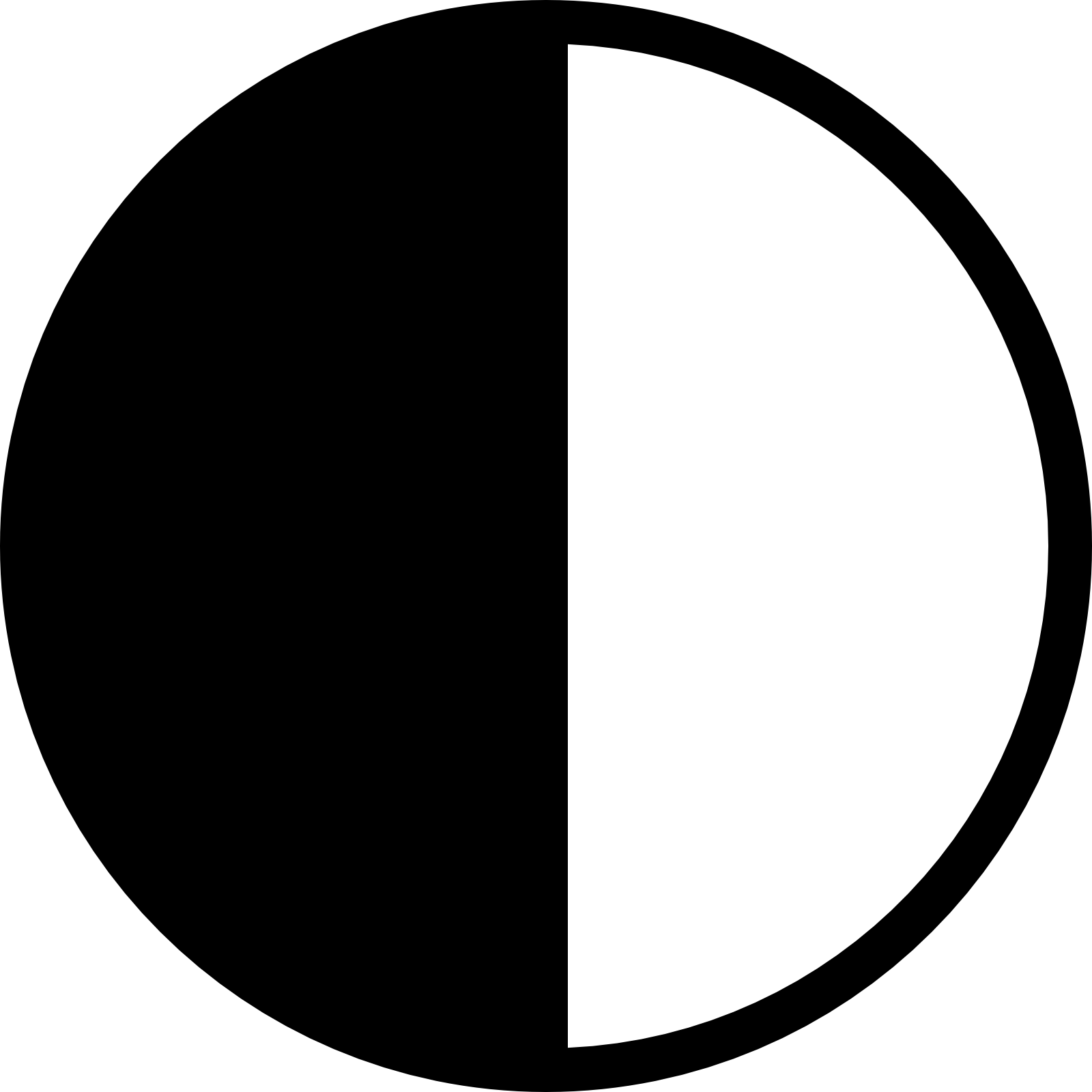 Download Drawn Moon - Contrast Icon Png PNG Image with No Background -  