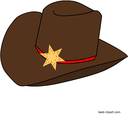 Download Western Cowboy Sherrf's Hat Free Clip Art - Cowboy PNG Image ...